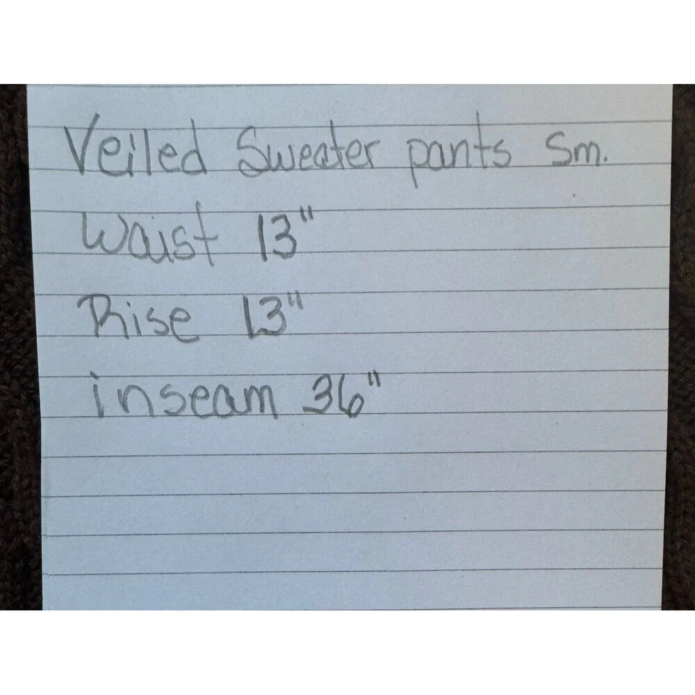 Veiled Vanessa Diamond Knit Wide Leg Pants -‎ Dark Brown small